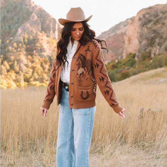 Tasha Polizzi Sweaters - Tasha Polizzi The Avery Western Horse Sweater